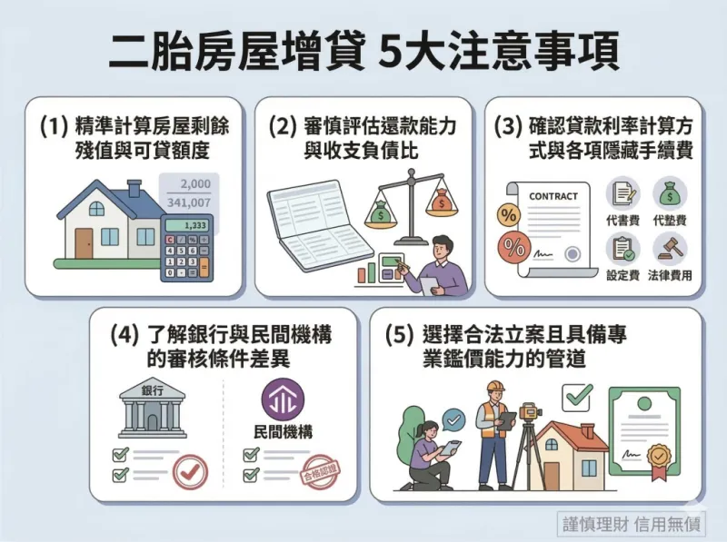 5大二胎房屋增貸前注意事項