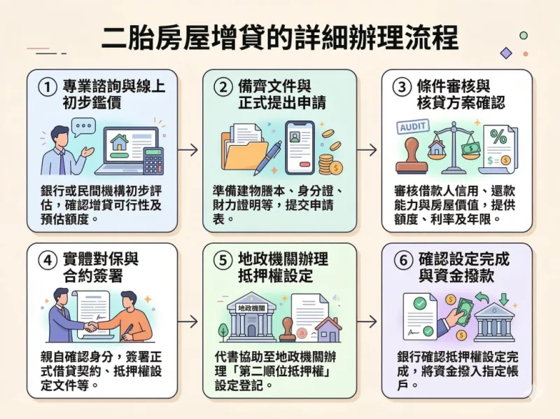 二胎房屋增貸的詳細辦理流程